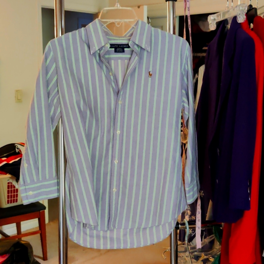 Ralph Lauren Slim Fit Size 6 striped shirt